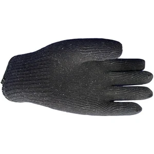 Sedef Power Tools Çift Kat Örme Kalın Pamuk Eldiven Siyah