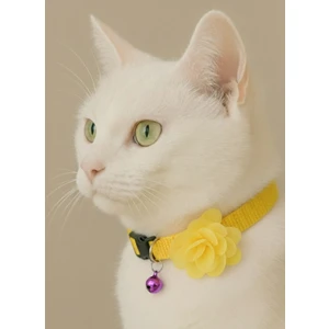 Coco Pet Sarı Çiçekli Kedi Tasması