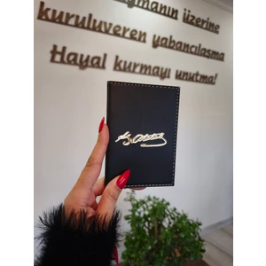 Efe Deri Ata Dikişli Araç Ruhsat Kılıfı Kabı Oto Ruhsatlık Araba Ruhsat Koruyucu