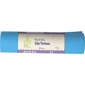 Esmenler Büyük Boy Çöp Torbası Mavi 65*80 cm 10 Adet