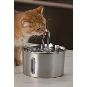 Su Seviyesi Göstergeli 2.2 L Paslanmaz Çelik Kedi Köpek Için Su Pınarı Su Çeşmesi Su Sebili S12