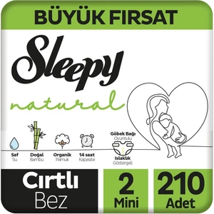 Natural Büyük Fırsat Paketi Bebek Bezi 2 Numara Mini 210 Adet