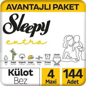 Extra Günlük Aktivite Avantajlı Paket Külot Bez 4 Numara Maxi 144 Adet
