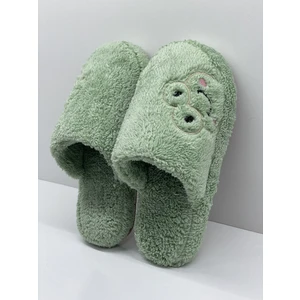 Frog Kurbağalı Kapalı Kadın Ev Terliği Günlük Rahat Kışlık Terlik