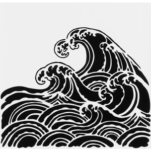 The Wave Stencil Tasarımı 30 x 30 cm