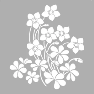 Art Nouveau Demet Çiçek-20 Stencil Tasarımı 30 x 30 cm