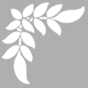 Fern Yaprak Motifi Stencil Tasarımı 30 x 30 cm