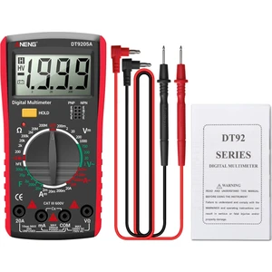 Mews Nook Aneng DT9205A Dijital Multimetre Ac/dc Transistör Test Cihazı Elektrik Ncv Test Ölçer Profesyonel Analog Otomatik Aralık Kırmızı (Yurt Dışından)