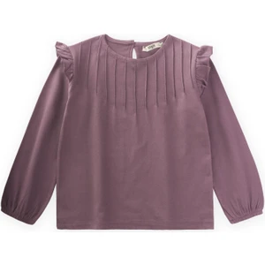 Nervür Detaylı T-Shırt 3-10 Yaş Bakır