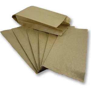 Büyük Boy Kraft-Şamua Çizgili Kese Kağıdı, Hediye Paketi 15X28,5CM Düz Renk