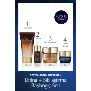 Estee Lauder Revitalizing Supreme+ Lifting+Sıkılaştırma Seti - Serum 7ml + Temizleme 30ml + Gece Kremi 7ml+ Krem 15ml