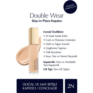 Estee Lauder Kapatıcı - Double Wear Stay-in-Place Concealer - Renk: 2N Light/Medium (Neutral) 12ml

