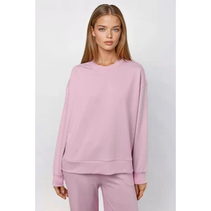 Kadın Modal Touch Basic Sweatshirt Allık Pembe