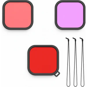 Gopro Hero Su Altı Housing Uyumlu 3’lü Renk Filtresi Seti – Kırmızı Pembe Mor