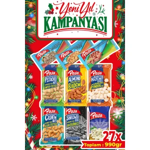 Paşa Kuruyemiş Lezzeti Keşfet Lüx Paket 990 gr - 27 Paket