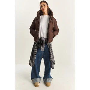 Kadın Kapüşonlu Şişme Mont