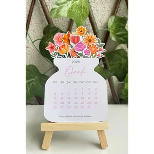 Tiny Stories TR 2026 Mini Çiçek Takvim + Tahta Stand