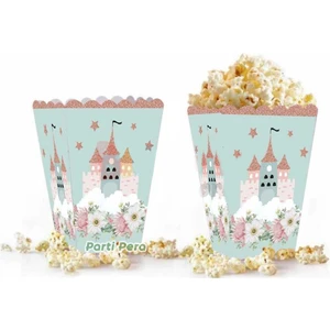 Parti Pera Prenses Şatolu Mısır Kutusu Popcorn 8 Adet