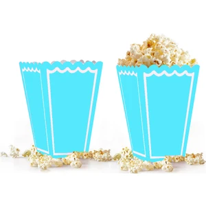 Parti Pera Makaron Mavi Mısır Kutusu Popcorn 8 Adet