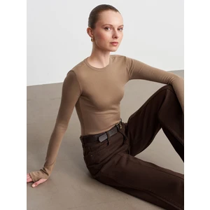 32319 Modal Karışımlı Uzun Kollu Top-Vizon