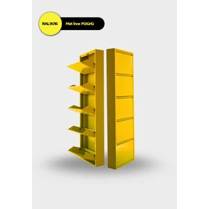 Mobilya Pratik 5'li Metal Ayakkabılık - Sarı