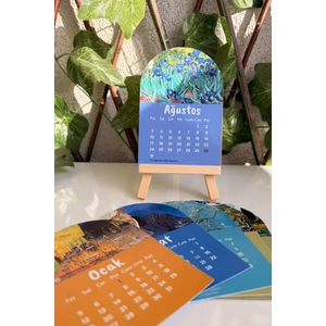 Tiny Stories TR 2026 Van Gogh Takvim+ Tahta Stand