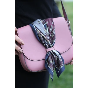 Desenli Fular Lacivert