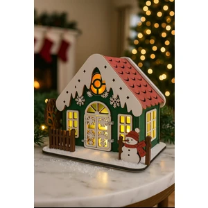 Başarır Lazer ,yılbaşı Dekoru, 3mm Mdf, Kırmızı,beyaz,yeşil ve Kahverengi Tonları Ilesüslenmiştir.