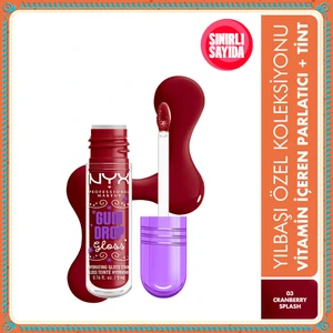 NYX Professional Makeup Holiday Özel Koleksiyonu LIP I.V. Vitamin İçeren Parlatıcı + Tint – Cranberry Splash