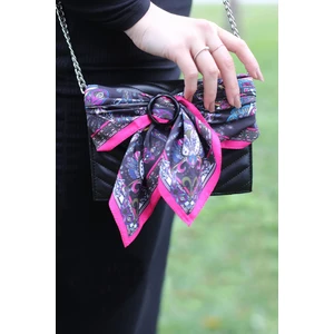 Desenli Fular Fuşya