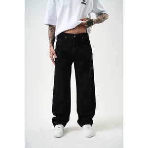 Erkek Washed Baggy Pantolon Siyah