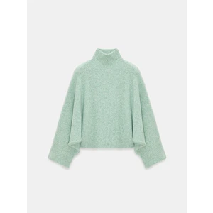 10817 Yün Karışımlı Yarasa Kol Triko Kazak-Mint