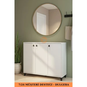 Roma 3 Kapaklı Ayakkabılık Çok Amaçlı 3 Kapaklı Dolap 3 Raflı Çok Amaçlı Dolap