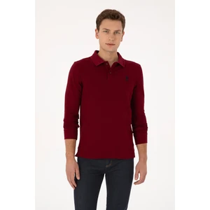 U.S. Polo Assn. Erkek Bordo Basic Sweatshirt 50307687-VR014