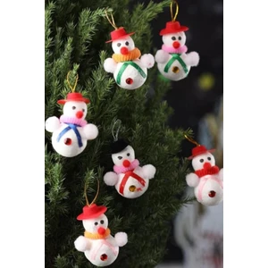 Patladı Gitti Yılbaşı Ağaç Süsleme Seti Kardan Adam 6 Adet Ağaç Süsü