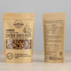 Famous Farm %100 Doğal Tavuk Yürek & Ciğeri Köpek Ödül Maması 25 Gr