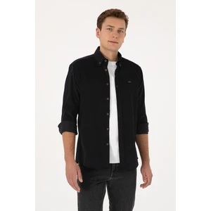 U.s. Polo Assn. Erkek Siyah Gömlek Desenli 50315915-VR046