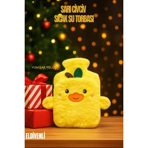 TOYFEST Sarı Civciv Yumuşak Peluş Sevimli Figürlü Eldivenli 500 ml Lik Sıcak Su Torbası