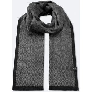 Erkek Siyah Desenli Püsküllü Şal A52Y9403