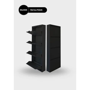 Mobilya Pratik 4'lü Metal Ayakkabılık - Siyah