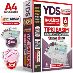 Karakutu Yayınları 2026 YDS İngilizce ÖSYM Tıpkı Basım Çıkmış Soru 6lı Deneme Paketi Video/PDF Çözümlü Türkiye Geneli