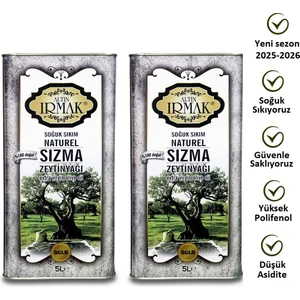 Altın Irmak özel harman Soğuk Sıkım Natürel Sızma Zeytinyağı 2 x 5 litre=10 litre