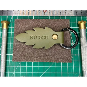 Tozren Deri Kişiye Özel El İşçilikli Hediyelik  Hakiki Dana Derisi Anahtarlık (İsim İçin Mesaj Atabilirsiniz)