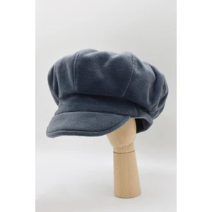 Siyah Bayan Şapka Kadın Kasket Yün Flat Cap