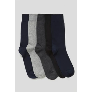 5 Çift Erkek Pamuklu Ekonomik Çorap Renkli