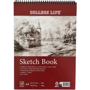 Single Color 50 Yaprak A4 ve A5 Eskiz Defteri