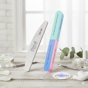 Tırnak Törpü Seti 7 Taraflı Profesyonel Kullanım için Gri Kağıt Törpü