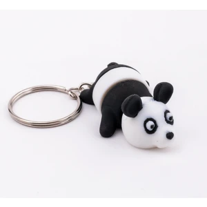 Flexilab Creative 2’li Sevimli Panda Anahtarlık Seti – Siyah Beyaz Eklemli Komik Figür Hediyelik Dekoratif Ürün