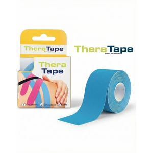 Thera Tape Kinesio Sporcu Ağrı Bandı Kinezyo Bant 5 Metre x 5 cm Mavi Renk