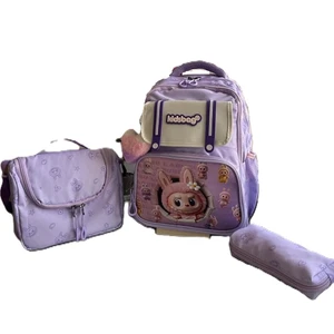 Alanç Gift Lüks Kawaii Kore Tarzı Kız Çocuk İlkokul Sırt Çantası Termal Beslenme ve Kalemlik
